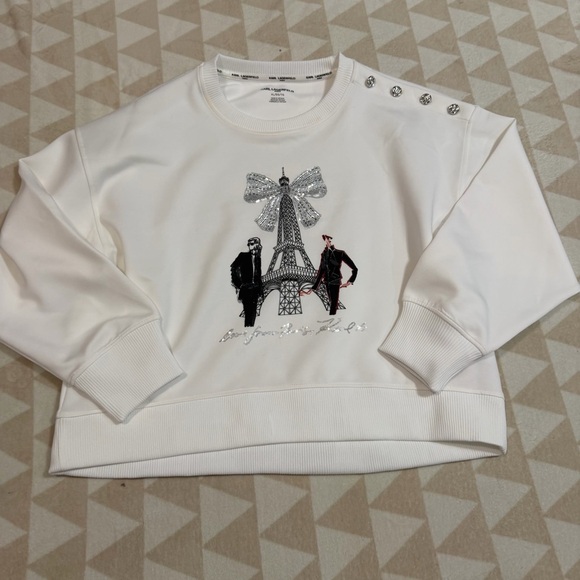 KARL LAGERFELD PARIS
Women's Eiffel Tower Print Sweater - Picture 4 of 5
